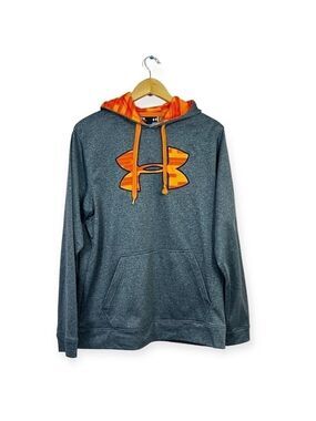 Under Armour Women’s UA Storm Fleece Big Logo Hoodie Sweatshirt Gray Sz M